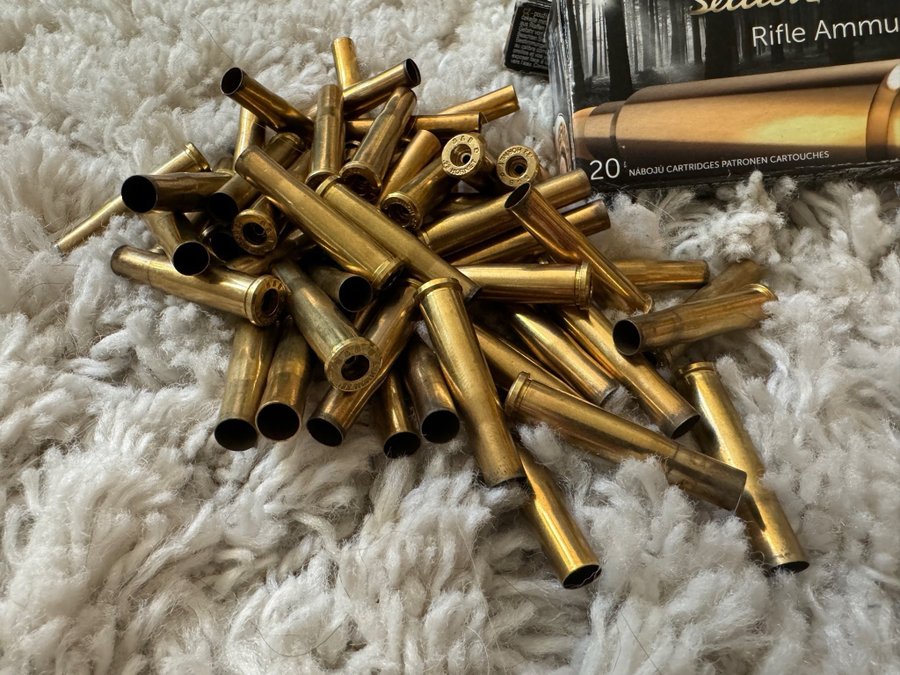 .22 Hornet hylsor, 53 Sellier  Bellot och 19 Winchester