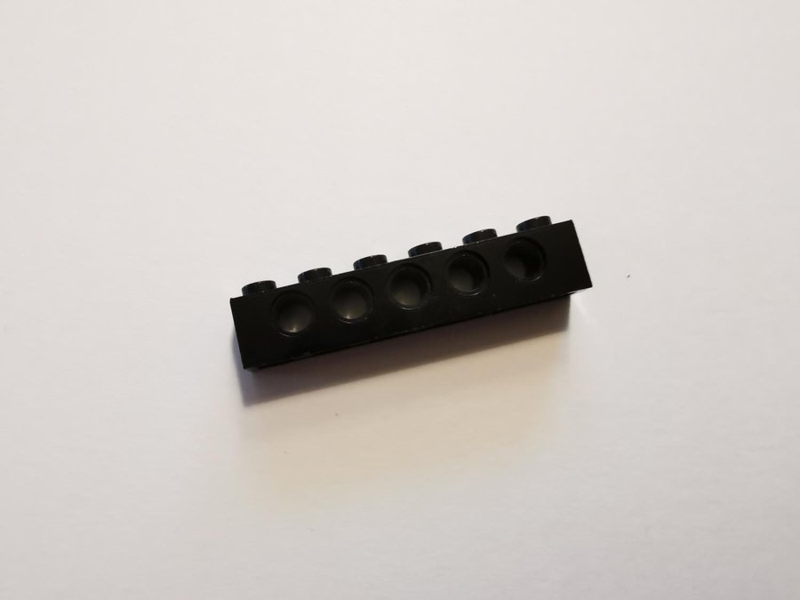 Lego - technic - brick - 1x6 - part 3894 - svart