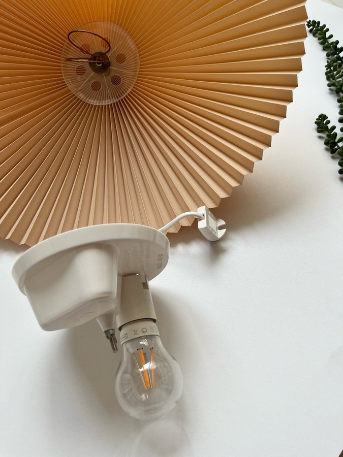 Takplafond Lampa lampskärm plisserad vägglampa retro