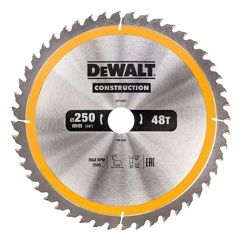 SÅGKLINGA DEWALT DT1957-QZ CONSTRUCTION 250X30MM 48T