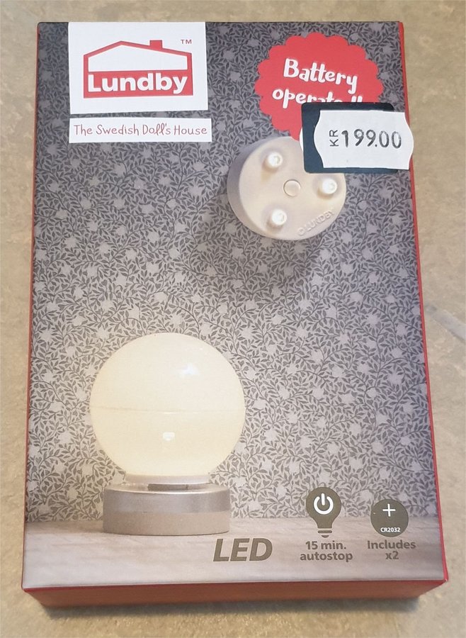 Lundby Spotlight + golvlampa (batteri, LED-belysning) - NY OÖPPNAD