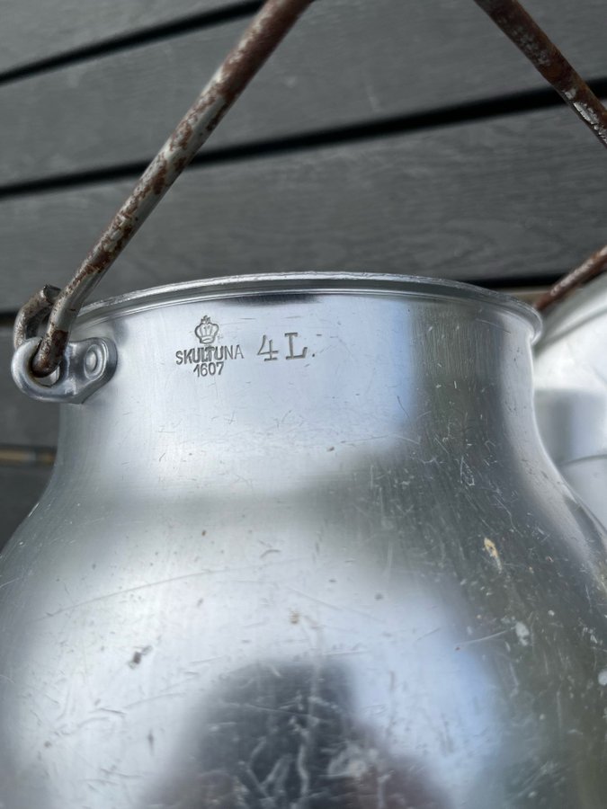 Skultuna 1607 mjölkkanna aluminium 4 liter