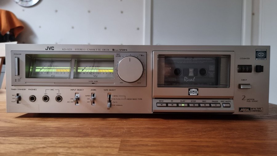 Vintage JVC KD-A33 Stereo Cassette Deck