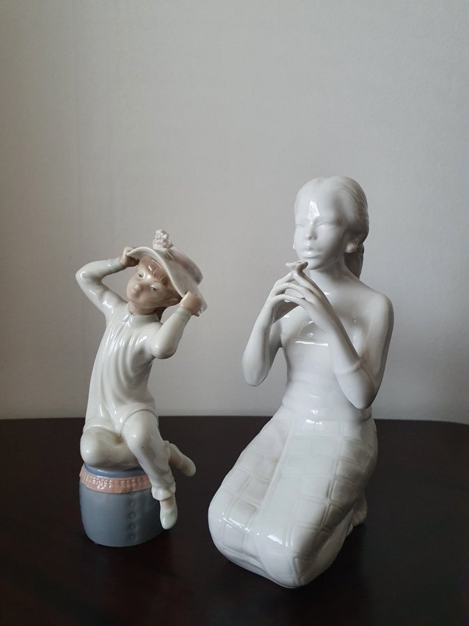 Lladro Sittande Flicka Spanien Figurin av Harald Solomon Rörstrand Stämplad