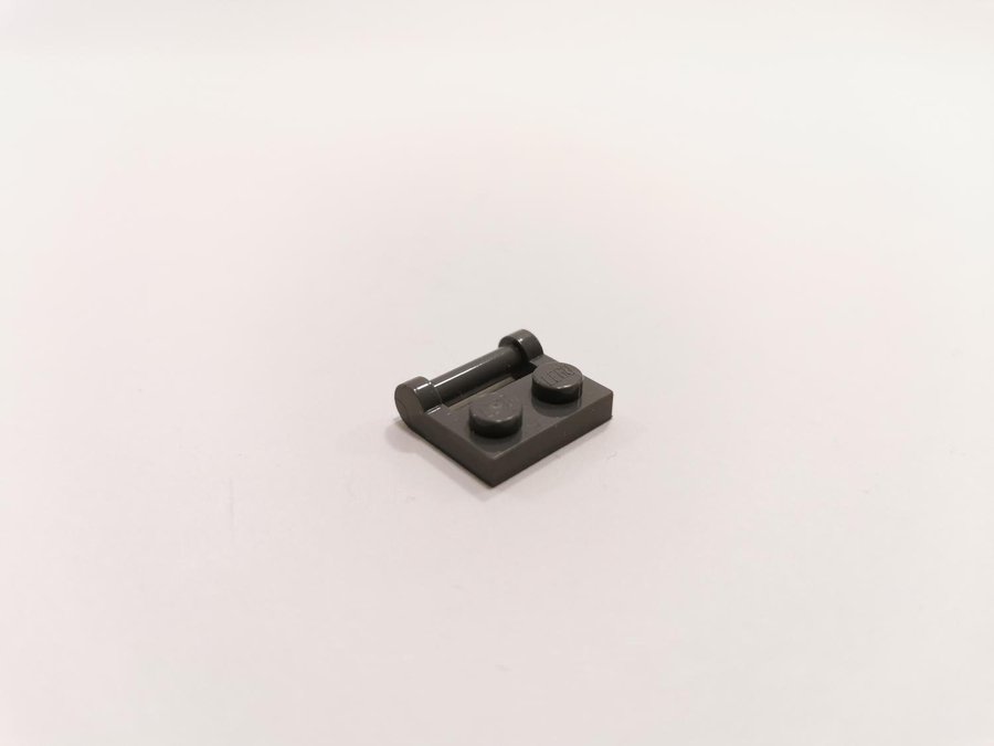 Lego - plate - modified - handle on side - 1x2 - part 48336 - mörkgrå (bluish)