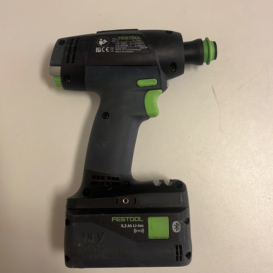 Festool T18+3 HPC I-Plus Skruvdragare 18V 1x5,2Ah Li-ion