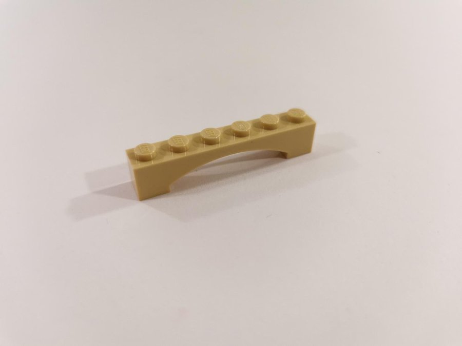 Lego - arch - båge - valv - 1x6 - part - 92950 - tan