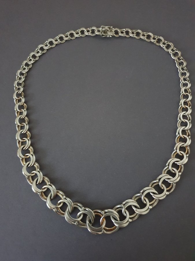 Silver Collier 835S Bismarck Vikt 46,9 gr 46cm Stämplad