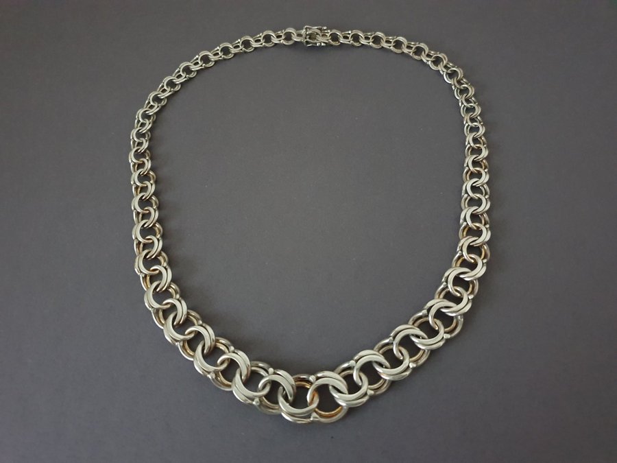 Silver Collier 835S Bismarck Vikt 46,9 gr 46cm Stämplad