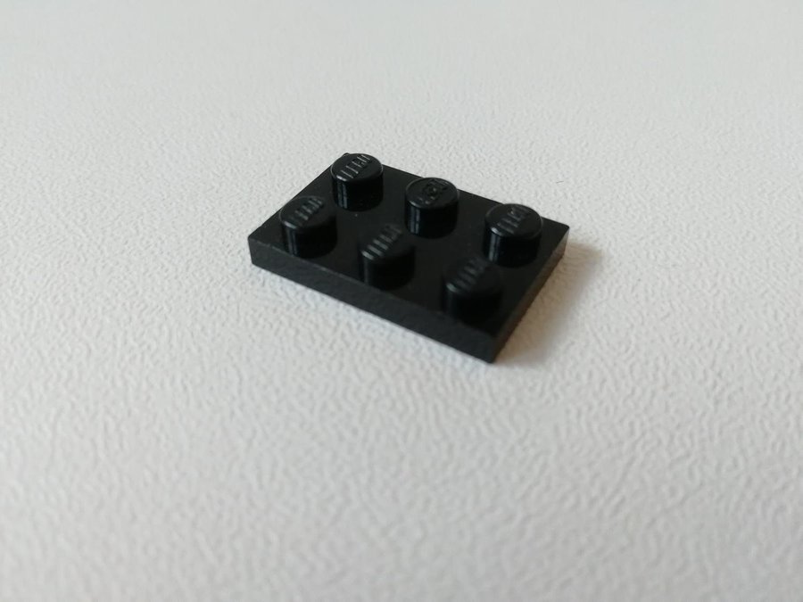 Lego - plate - platt - bas - 2x3 - part 3021 - svart