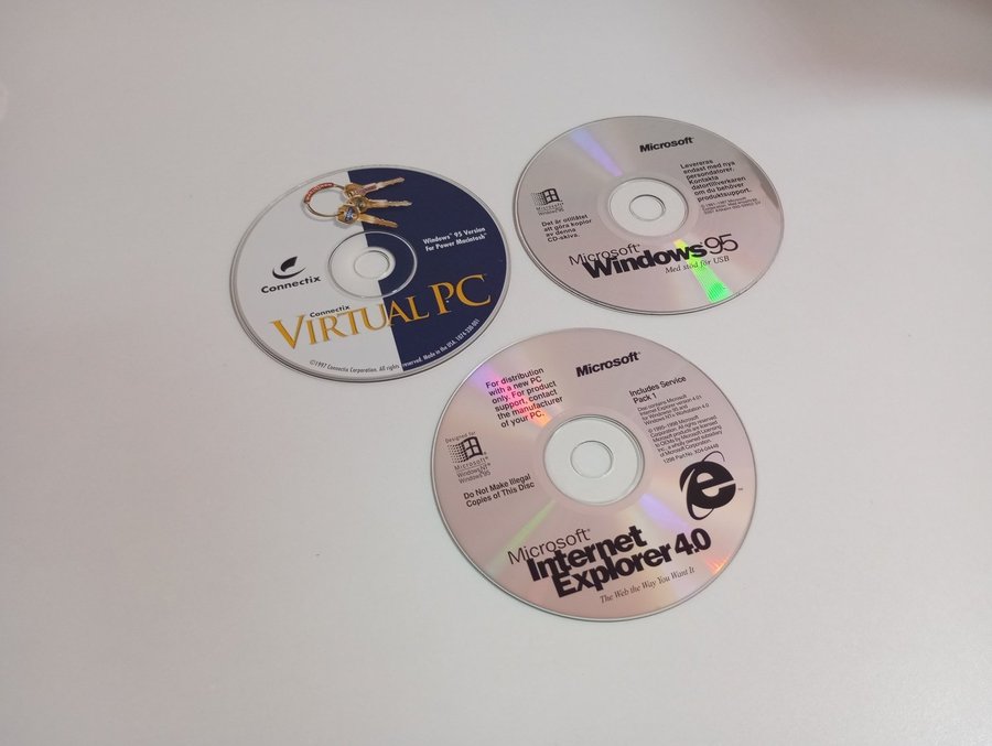 Connectix Virtual PC med Microsoft Windows 95 Engelsk CD ROM Macintosh år 1997