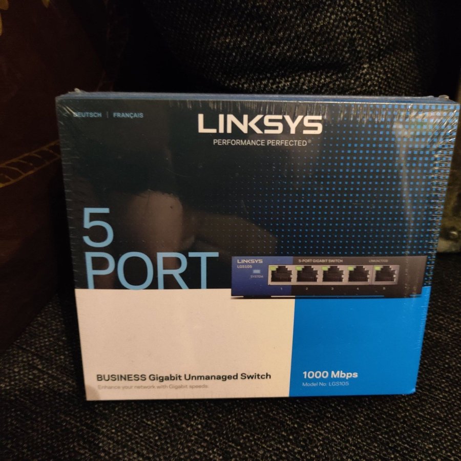 Linksys 5-Port Gigabit Unmanaged Switch Helt ny Inplastad