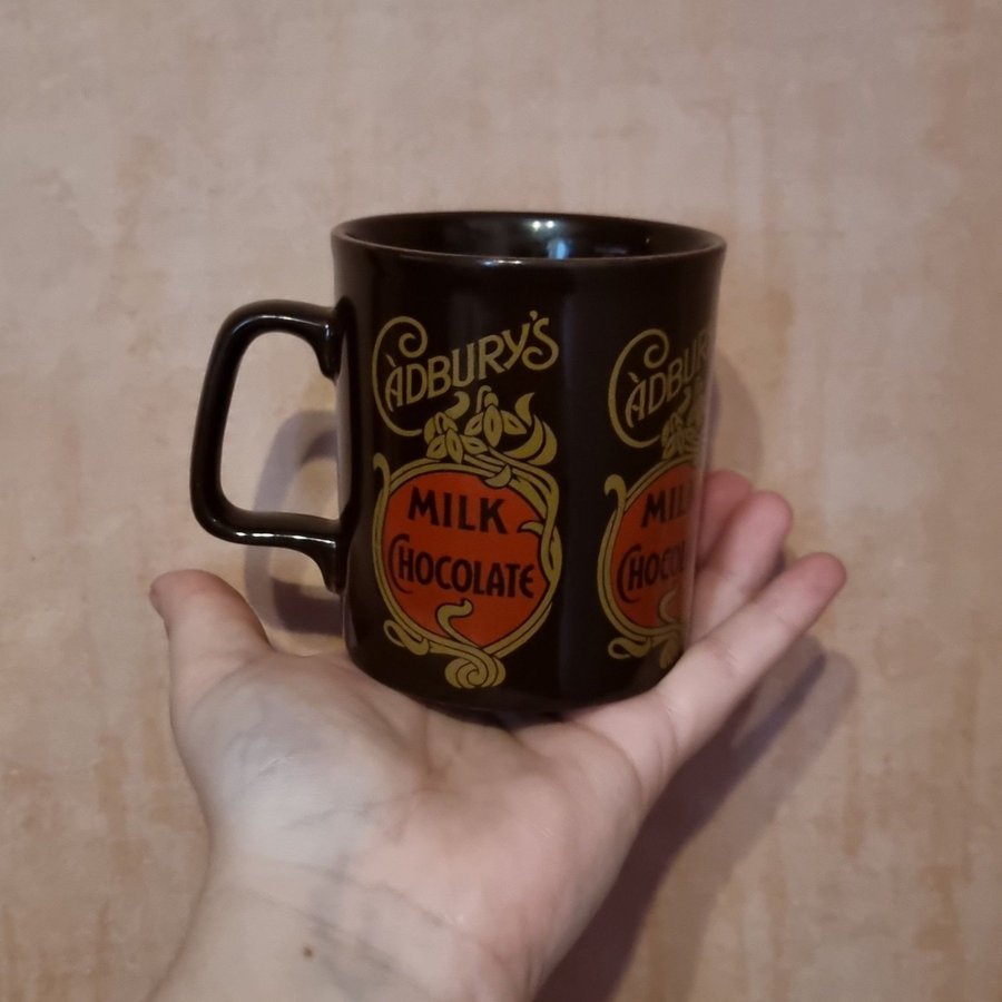 Vintage Cadbury's Milk Chocolate mugg i Art Nouveau stil