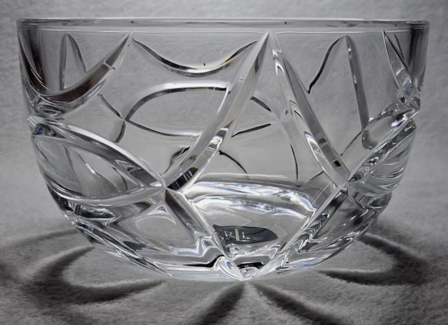 'Ralph Lauren Home' Crystal Bowl Stor Kristallskål Handcrafted Ny/oanvänd