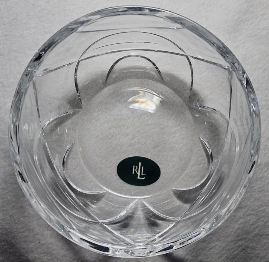 'Ralph Lauren Home' Crystal Bowl Stor Kristallskål Handcrafted Ny/oanvänd