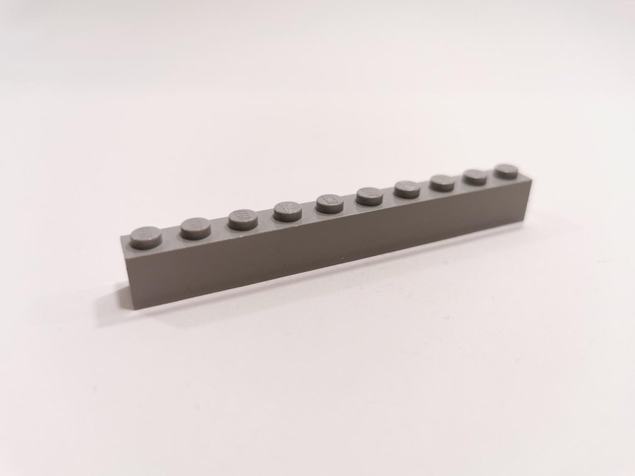 Lego - brick - bas - 1x10 - part 6111 - ljusgrå (bluish)