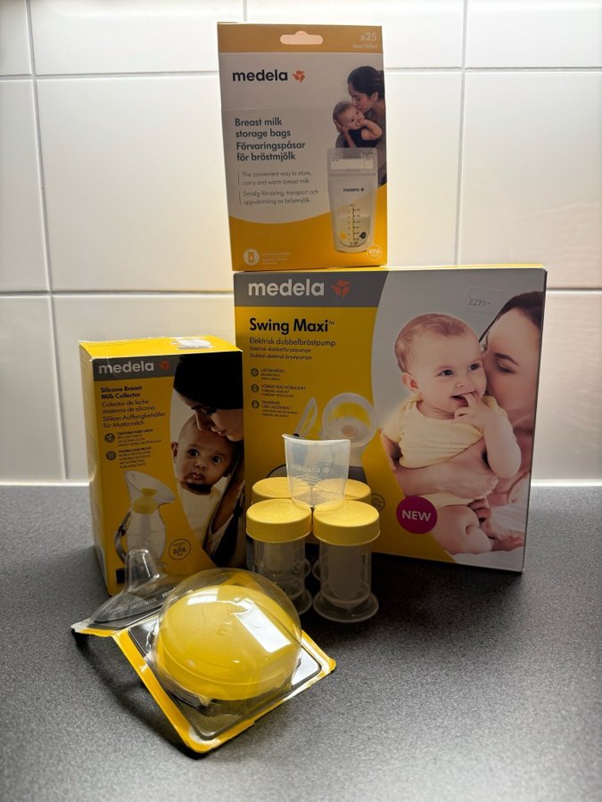 Paket med Medela produkter (inkl Maxi swing)