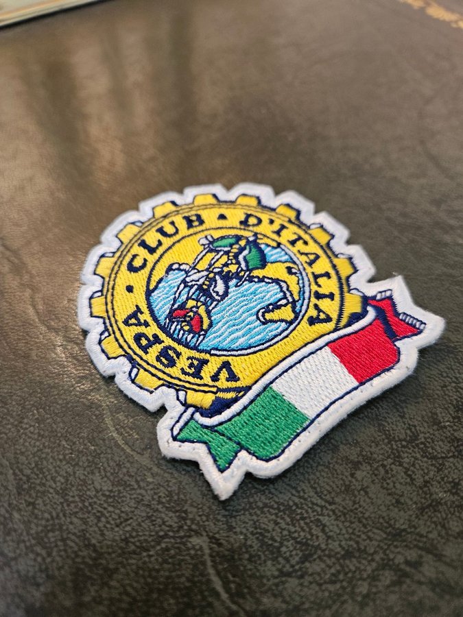 Patch Tygmärke Vespa Club d'Italia Scooter Italien