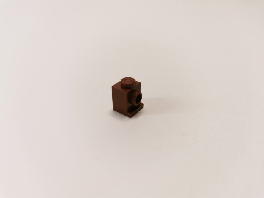 Lego - brick - modifierad - lamphållare - 1x1 - part 4070 - brun (reddish)