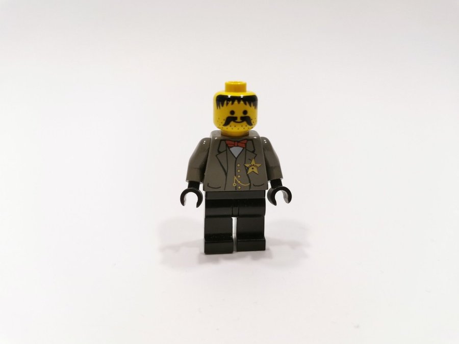 Lego - minifigur - western - sheriff - mörkgrå