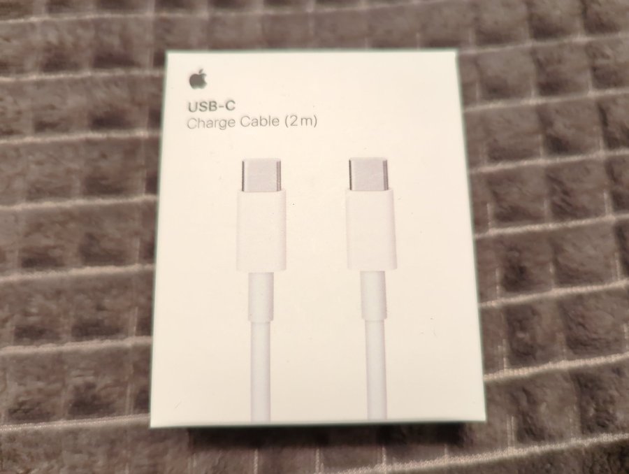 Original Apple USB-C till USB-C-kabel - 2 m - Vit (MLL82ZM/A) ny i oöppnad box!