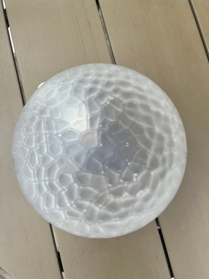 Vintage plafond / taklampa i frostat glas