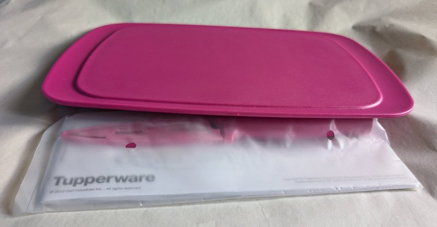 Tupperware KombiSmart Skärbräda + kniv cerise Nya