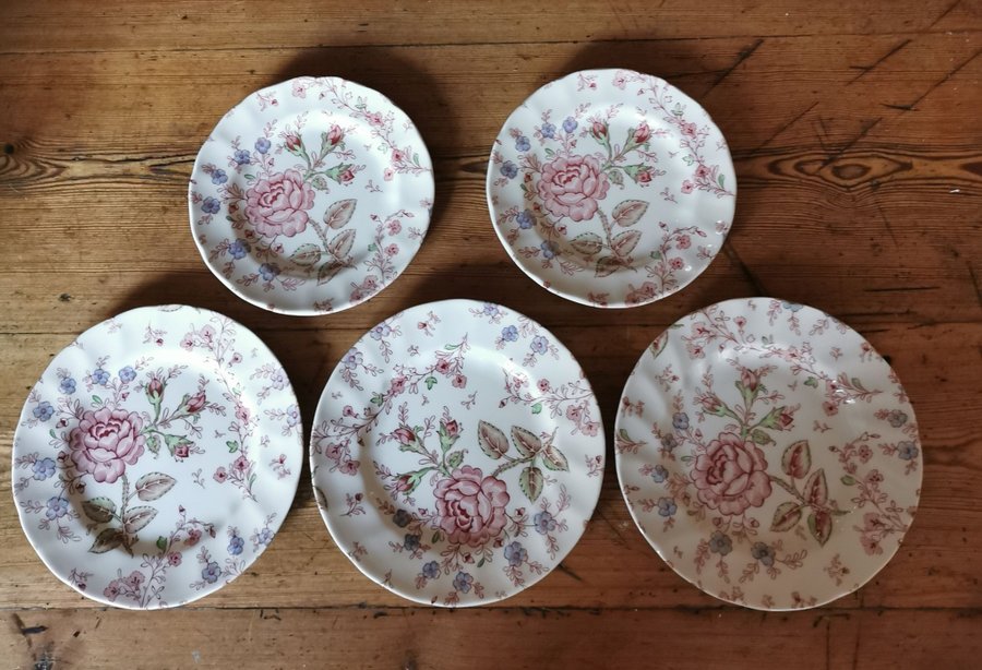 Johnson bros England Rose Chintz assietter x 5