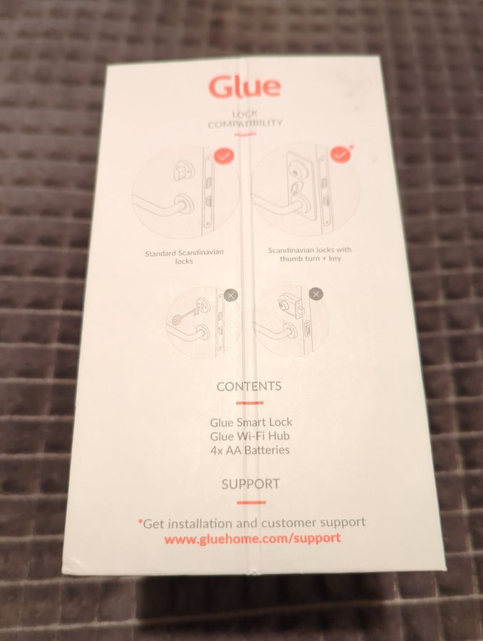 Glue Smart Lock vit, ny i original förpackning