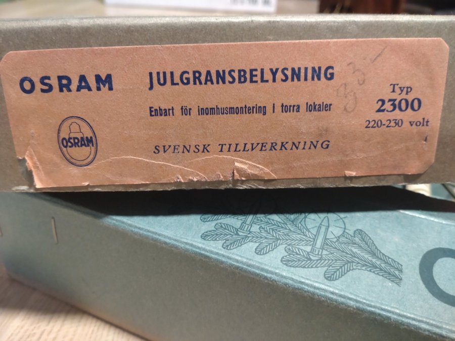 OSRAM Julgransbelysning antik 60 tal fullt fungerande