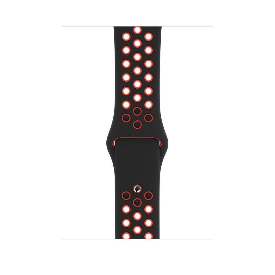 Sportband 44/45/46/49mm (M/L) Apple Watch Armband - SVART / RÖD