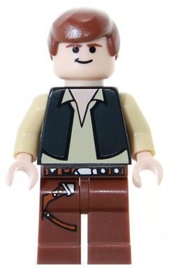 Lego Han Solo - Light Nougat, Black Vest