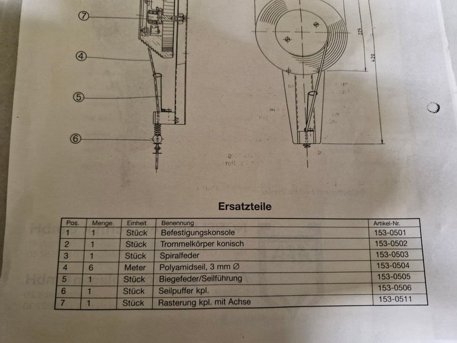 AFA - NOFI - Fjäderdrag/Balanser med konisk Seilrolle