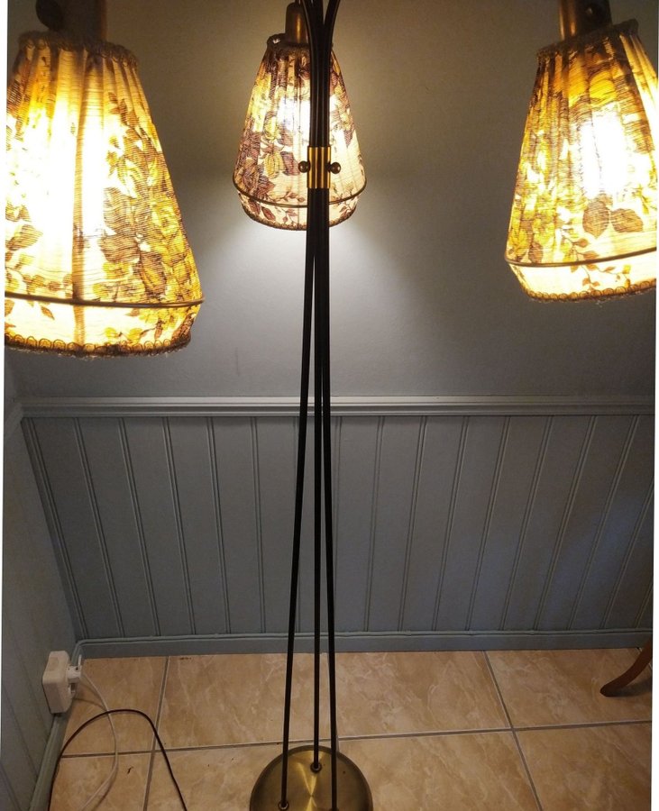 Vintage Golvlampa med tre lampor