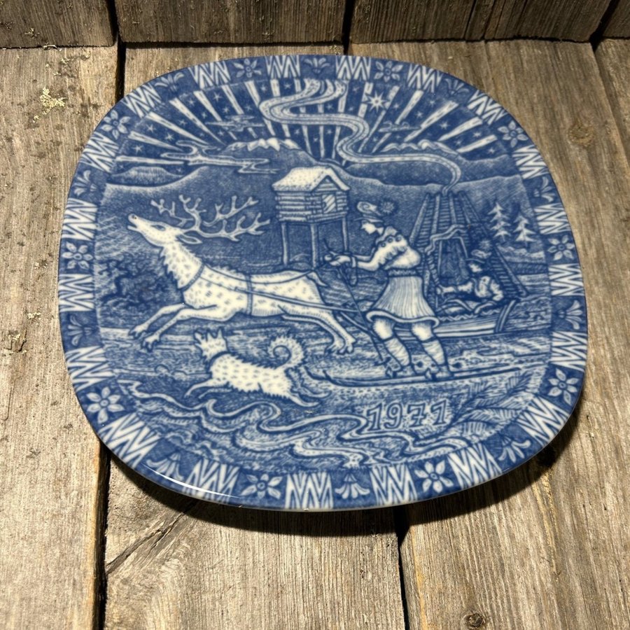 Christmas Rörstrand plate, 1971, Wall hanging plate,