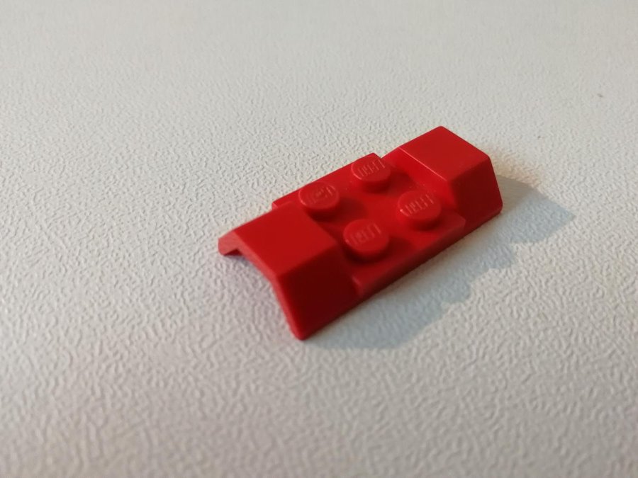 Lego - del till fordon - hjulhus - äldre - 2x4 - part 3787 - röd