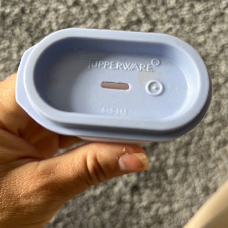 Tupperware glassform med lock och handtag