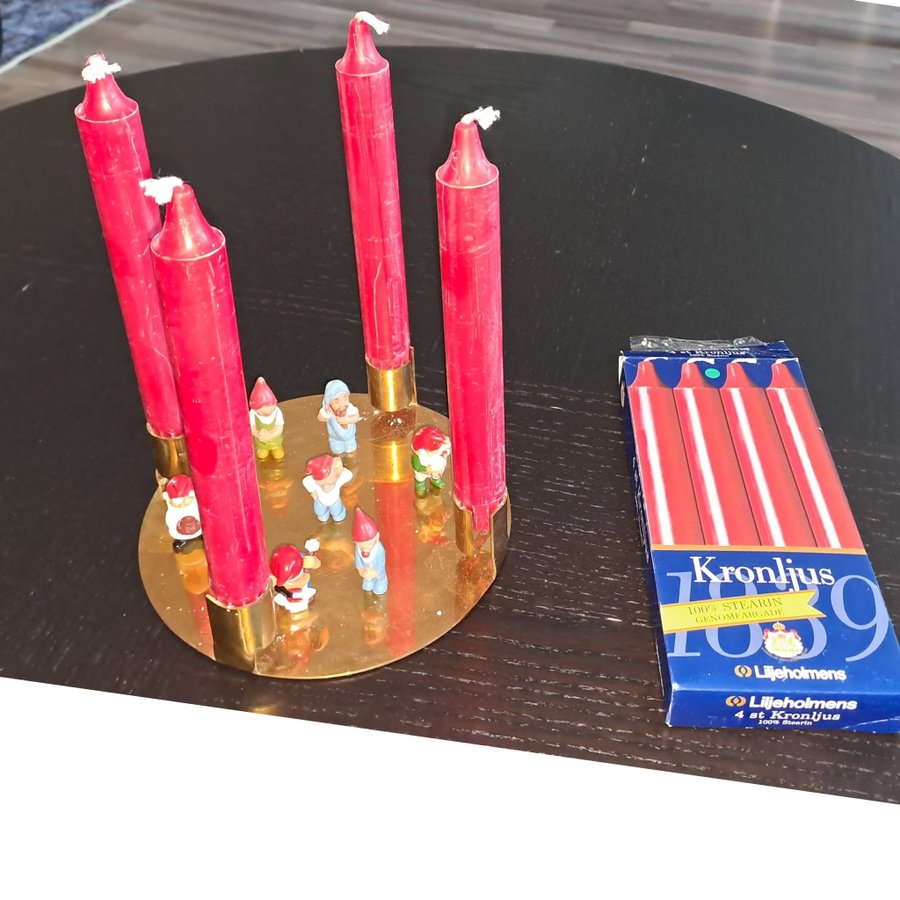 Adventsljusstake advent jul ljusstake tomte jultomtee