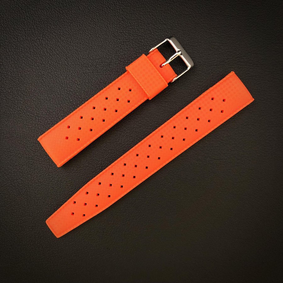 Klockarmband av orange silikon 18mm