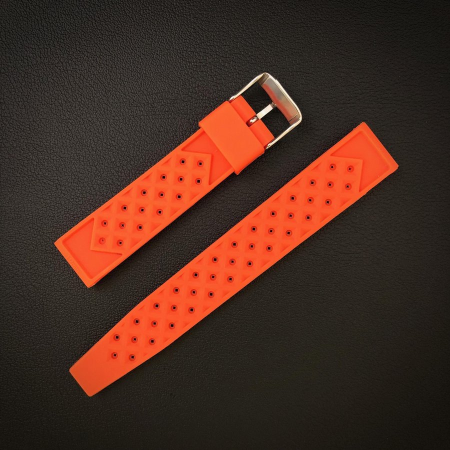 Klockarmband av orange silikon 18mm