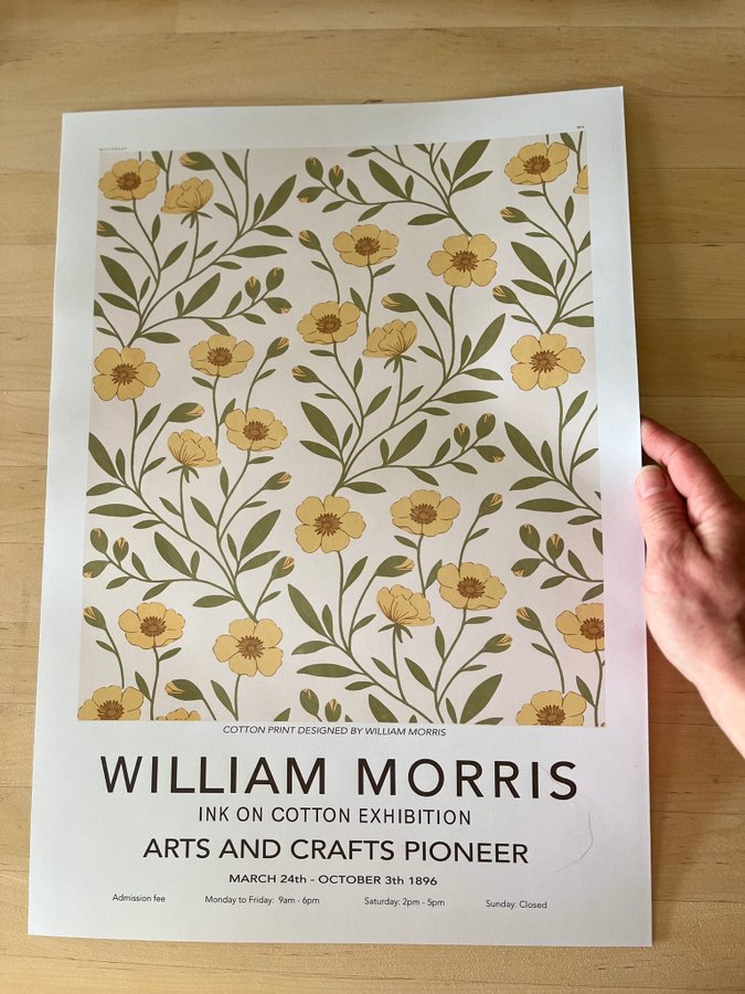 Poster A3 William Morris ”Buttercup”