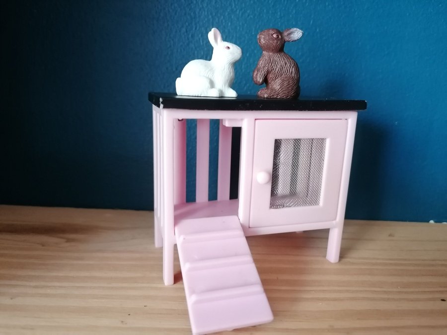 Lundby Kaninbur m kaniner