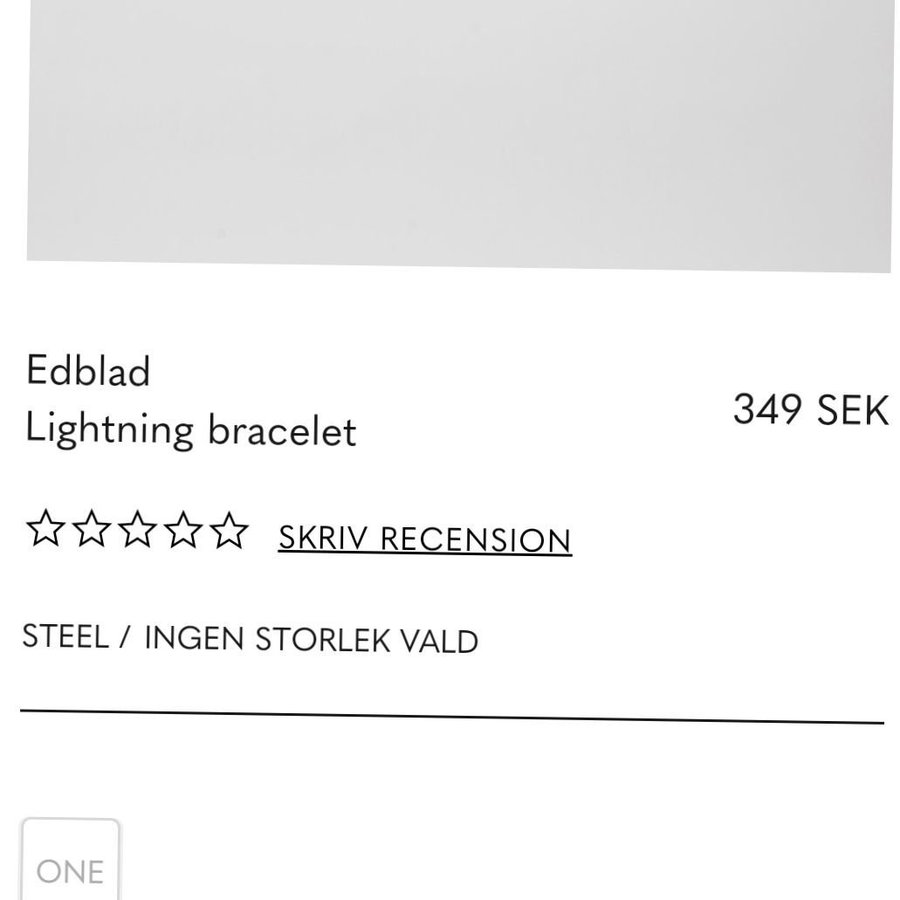 Armband Blixt Edbkad MQ Oanvänd! Nytt!