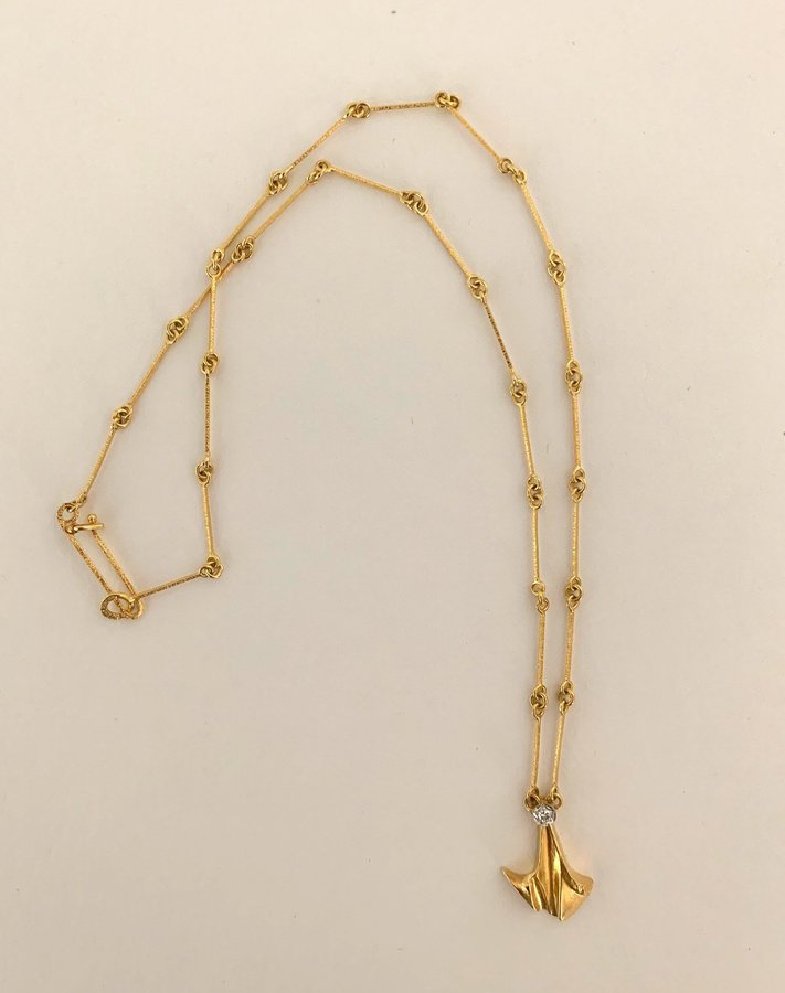 Lapponia/Björn Weckström halsband/collier med briljant, 18K