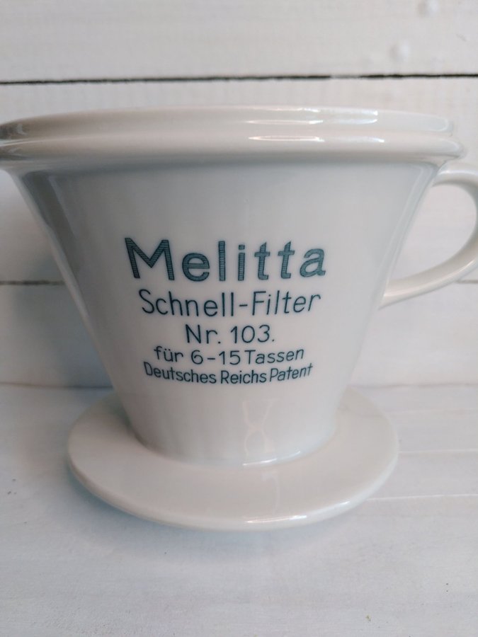 Melitta Schnell-Filter Nr 103 Deutsches Reichs Patent retro vintage