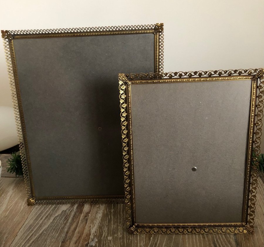 2 st FOTORAMAR MED REFLEXFRITT GLAS - VINTAGE