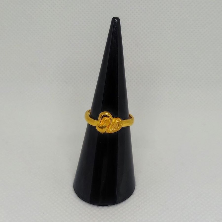 24K Heart Gold Ring