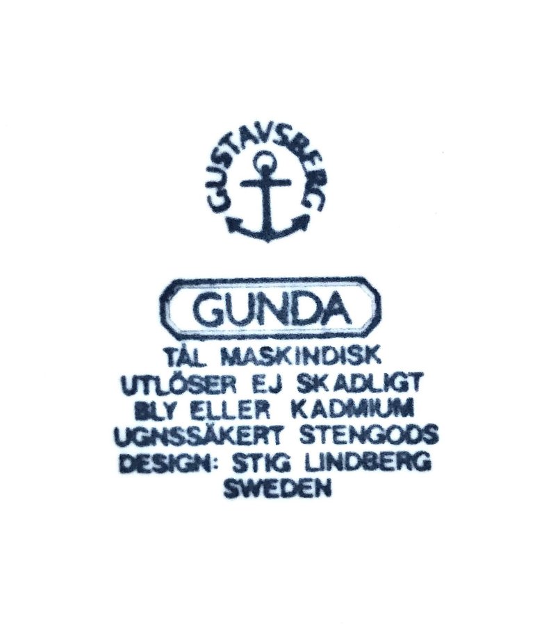 GUNDA • 4 KAFFEFAT • STIG LINDBERG • GUSTAVSBERG • 80-TAL • NYSKICK !!!