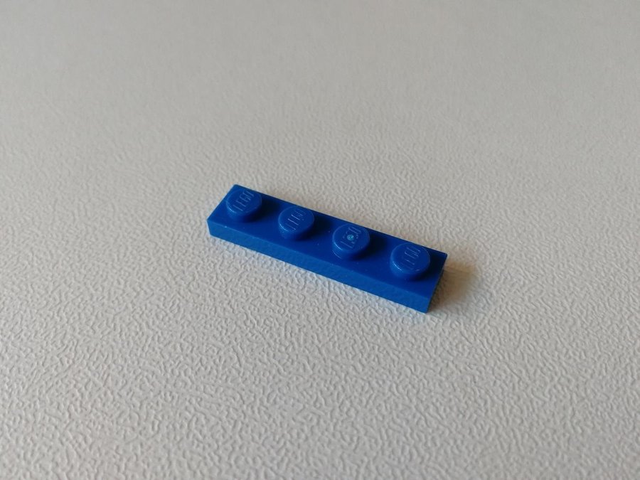 Lego - plate - platt - bas - 1x4 - part 3710 - blå