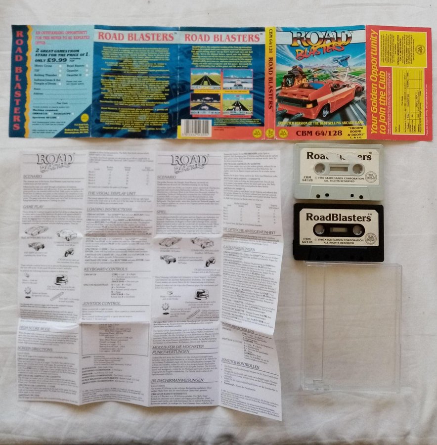 Road Blasters (US Gold) ->TESTAD<- Commodore 64 / C64 Spel